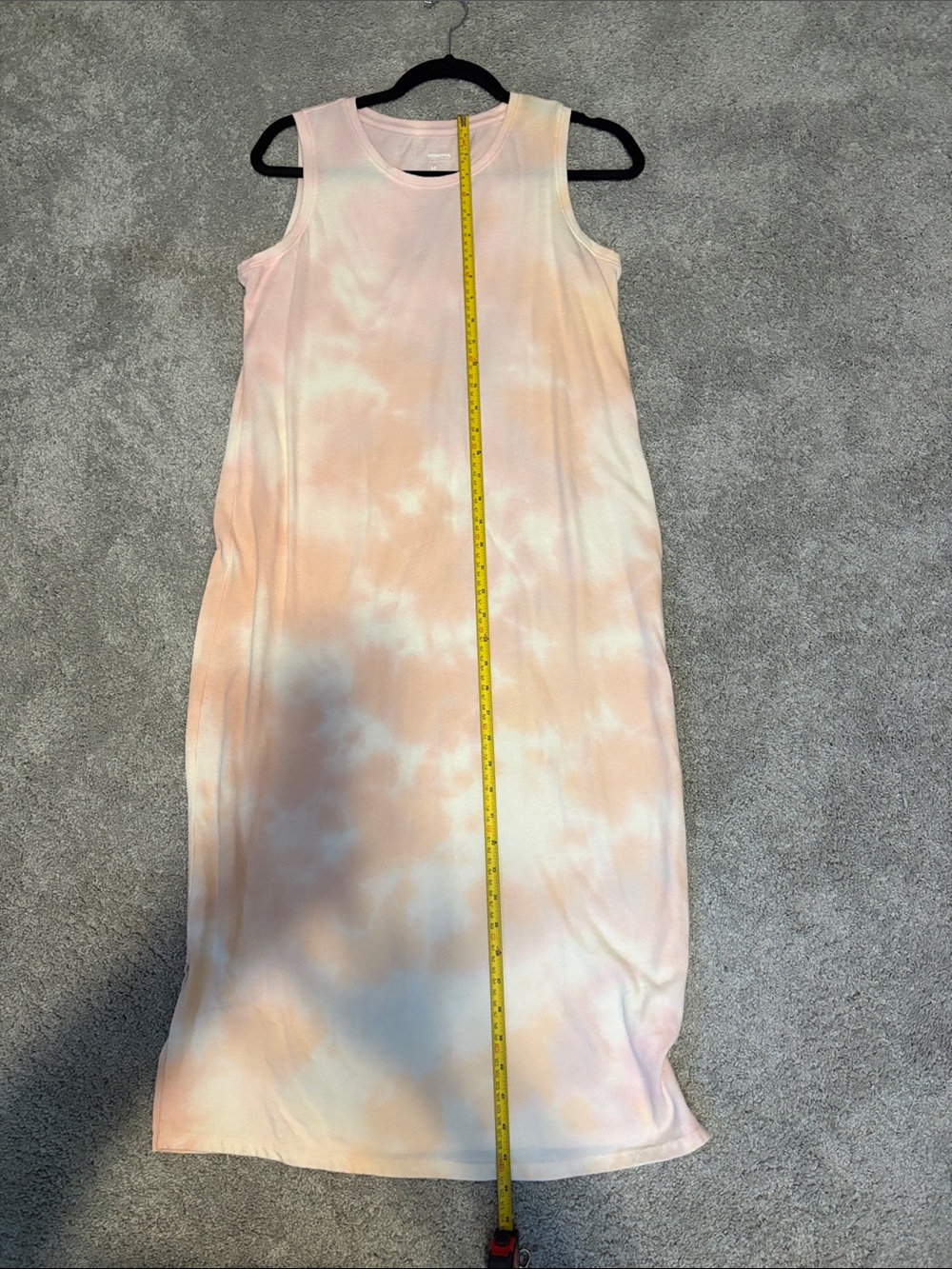 Sonoma Pink and White Tie-Dye Midi Tank Dress - Size M - Picture 7 of 8